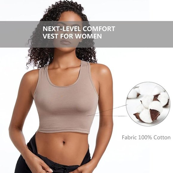 KKP Soft Brown Crop Top Tank Top NEW!!! - Picture 5 of 11